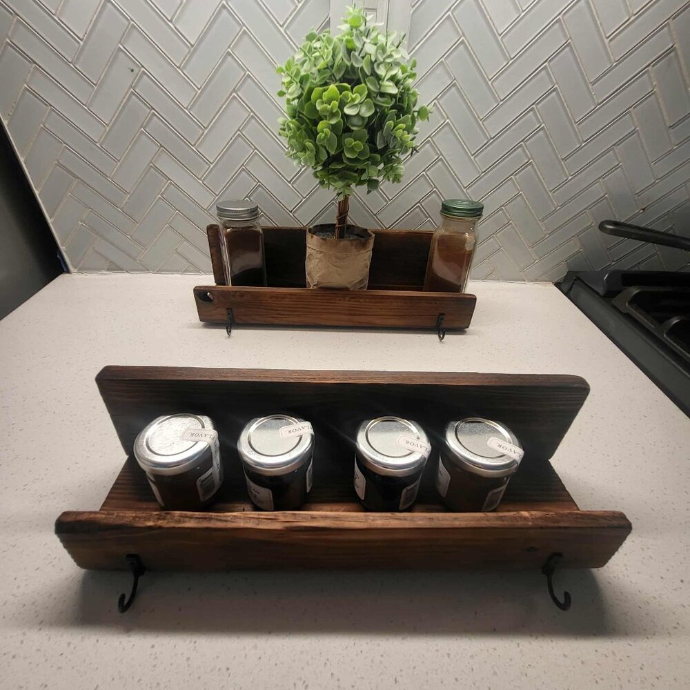 Handmade Set of 2 Spice Racks